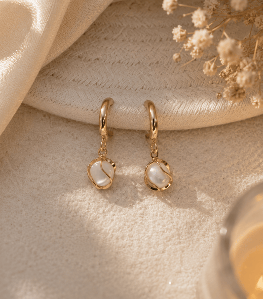 ivory drop earrings - VANIDAMSELL