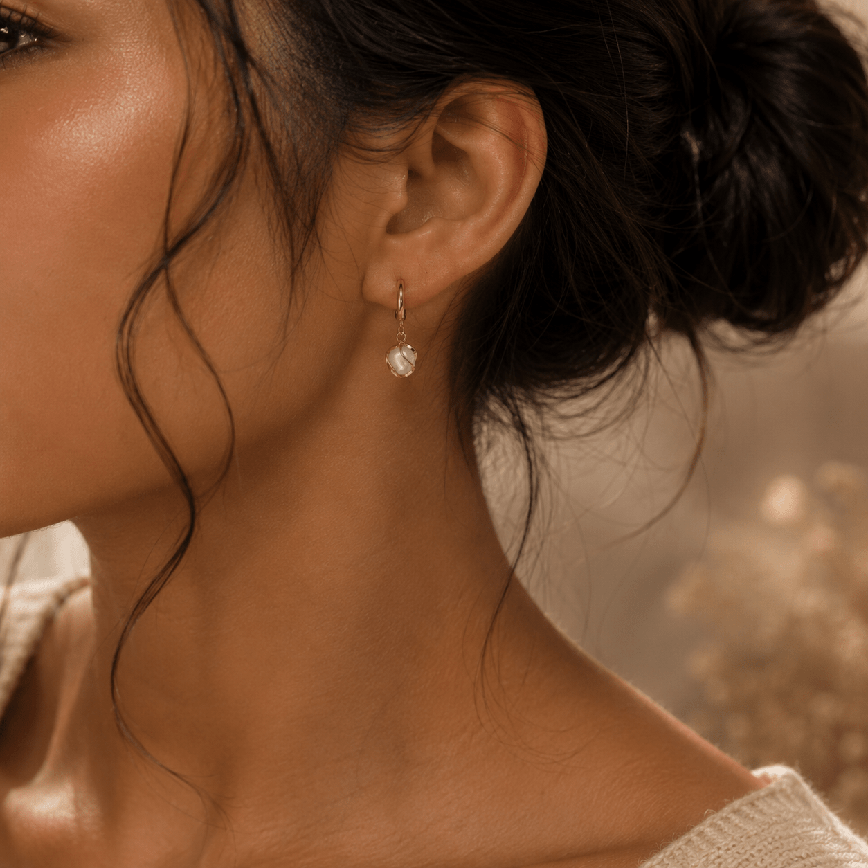 ivory drop earrings - VANIDAMSELL