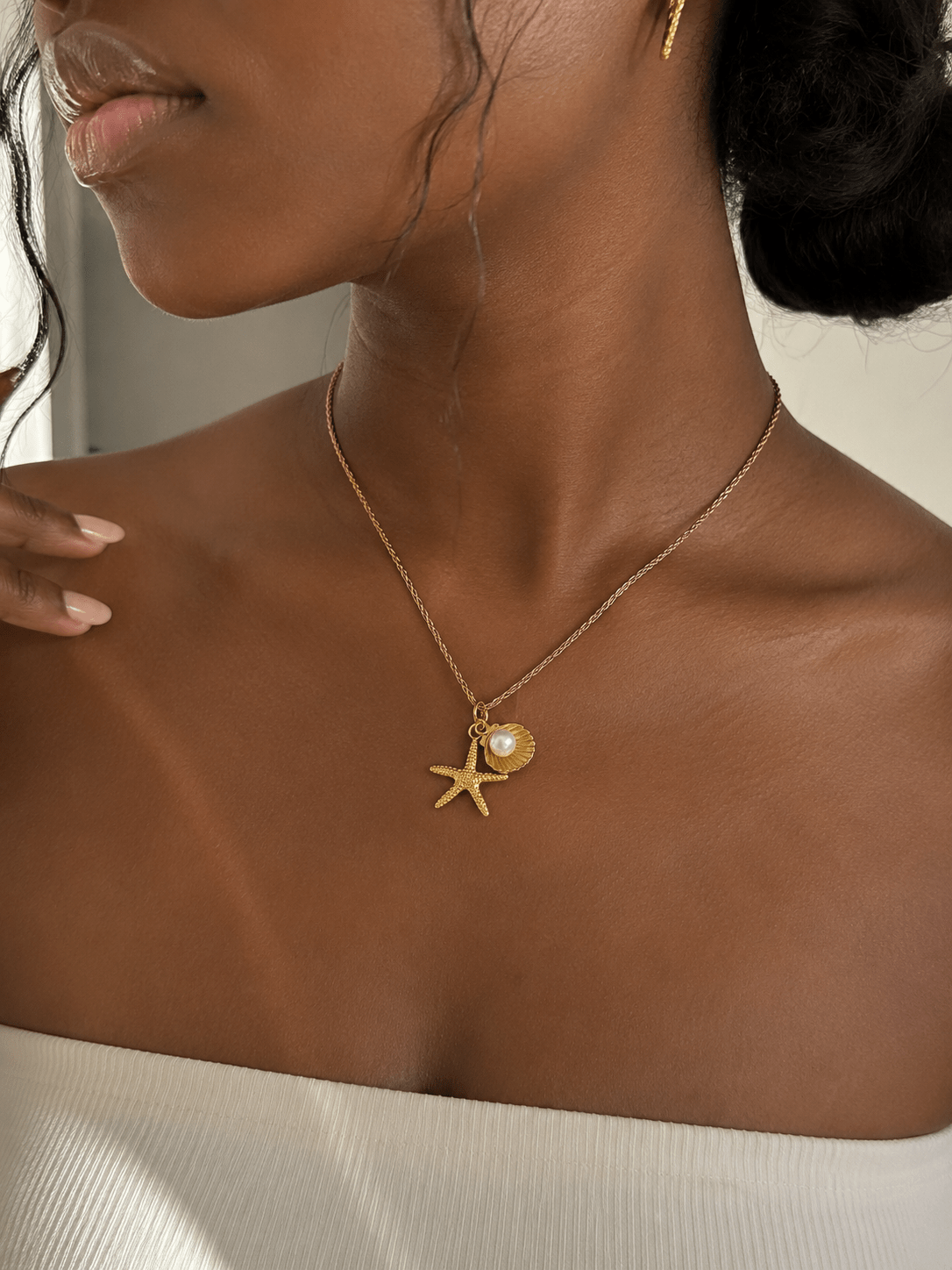 pearl tide necklace - VANIDAMSELL
